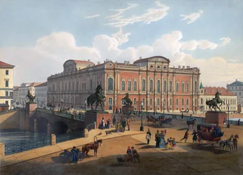 Palast und Anichkov-Brücke St. Petersburg